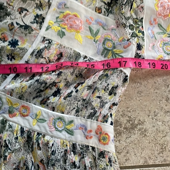 Free People Cherry Blossom Mini Dress in Ivory Floral Combo - Picture 14 of 16